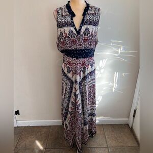 Bila hankerchief hem paisley floral‎ maxi dress size XL